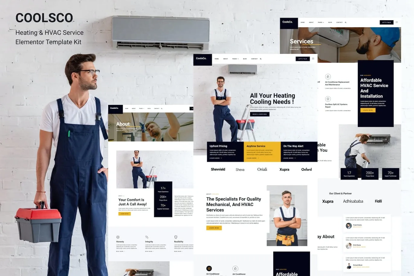 Coolsco – Air Conditioning Heating & HVAC Elementor Pro Template