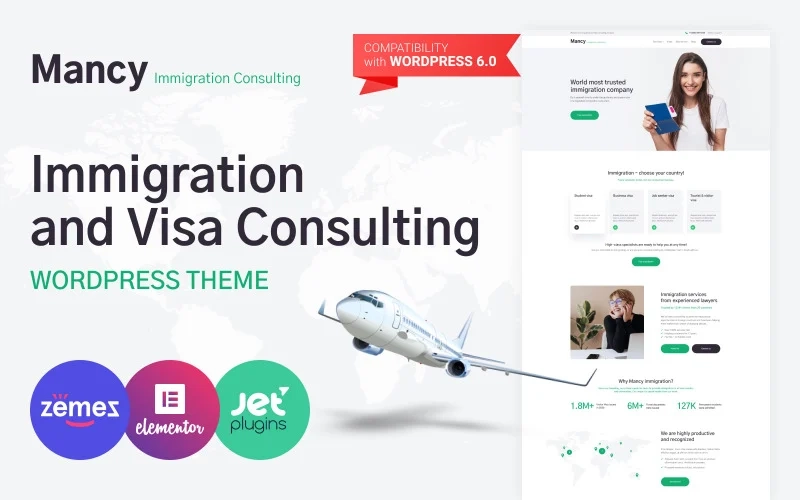Mancy – Immigration and Visa Consulting WordPress Theme