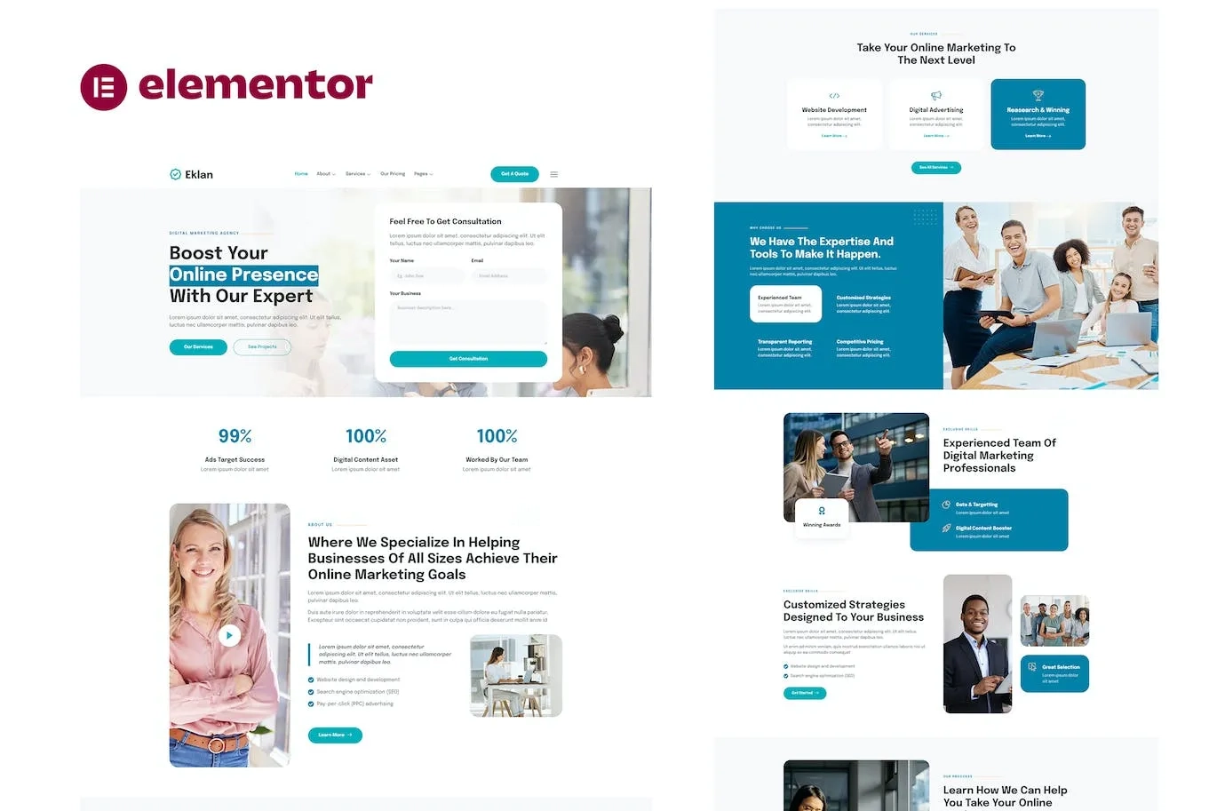 Eklan – Digital Marketing Agency Elementor Template