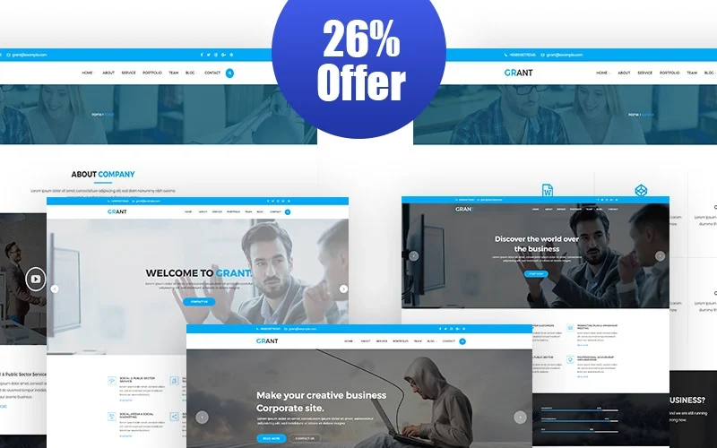 Grant – Corporate Responsive WordPress Theme