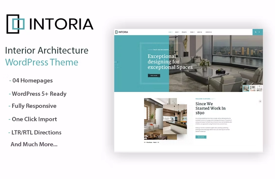 Intoriza – Interior Architecture WordPress Theme
