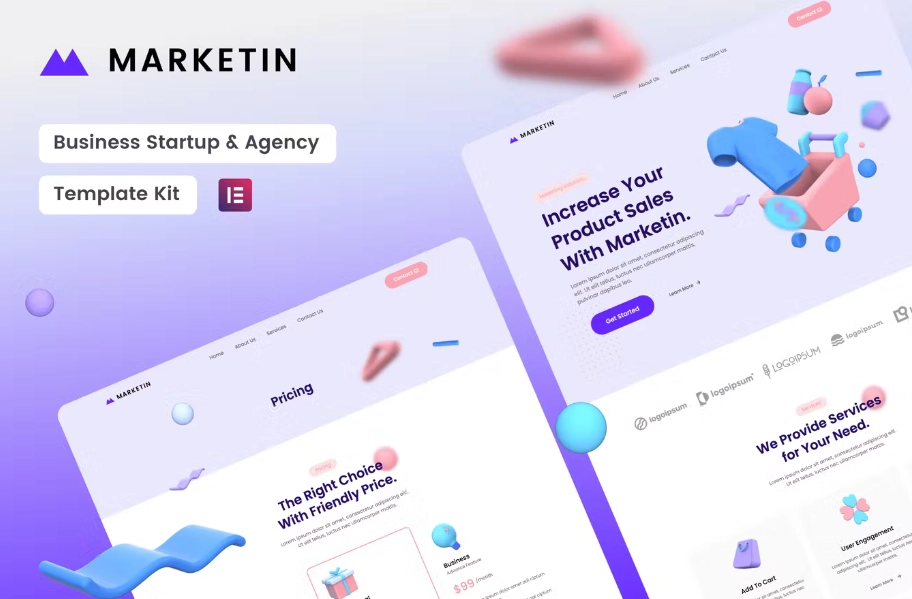 Marketin – Business Startup & Agency Elementor Template