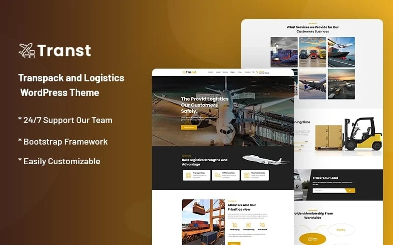 Transt – Transpack and Logistics Service WordPress Theme