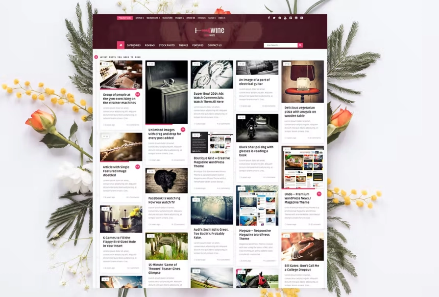 Wine Personal – Creative Blog / News Theme