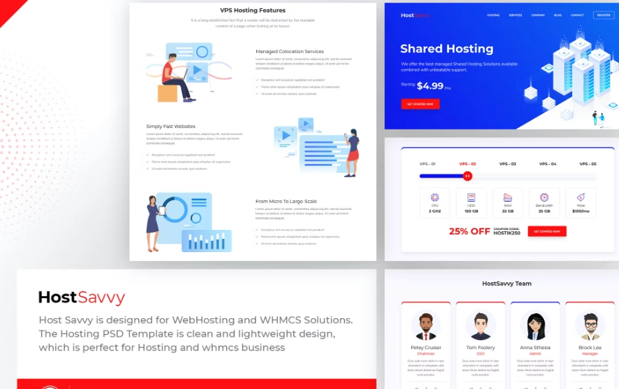 HostSavvy – Web Hosting Elementor Template