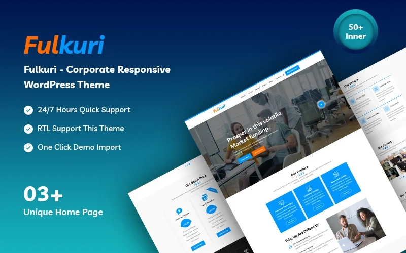 Fulkuri – Corporate Business WordPress Theme