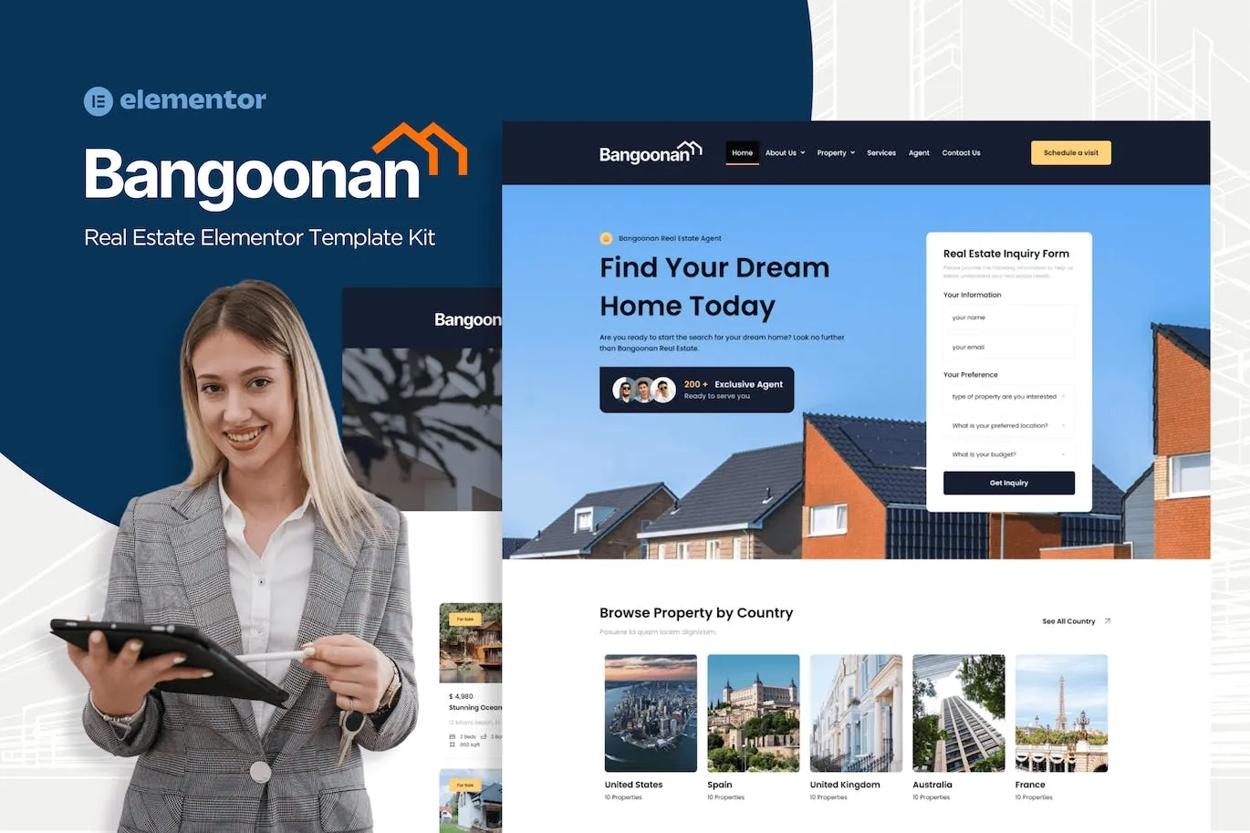 Bangoonan – Real Estate & Property Elementor Template