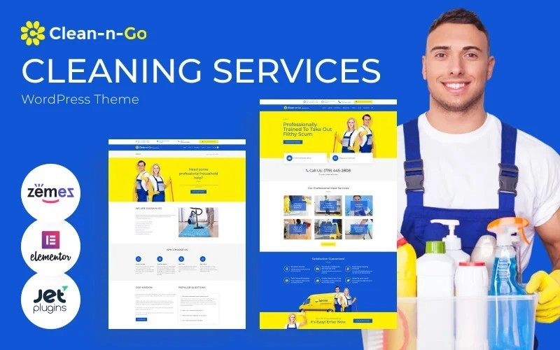 Clean-n-Go – WordPress Theme for Cleaning Services