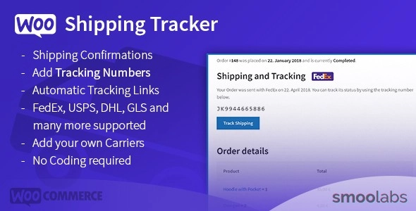 WooCommerce Shipping Tracker
