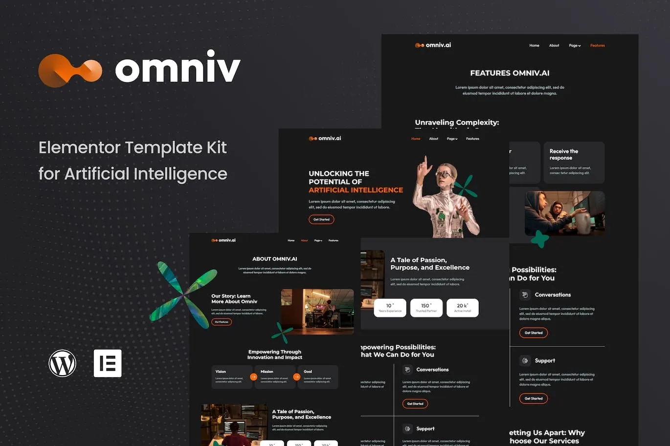 Omniv AI – Artificial Intelligence Elementor Template