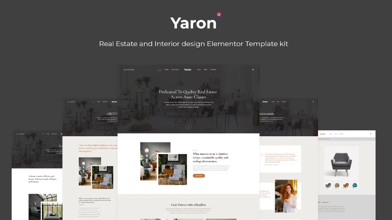 Yaron – Real Estate & Interior Design Elementor Template