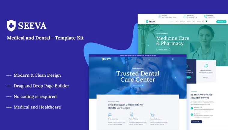 Seeva – Medical & Dental Elementor Template