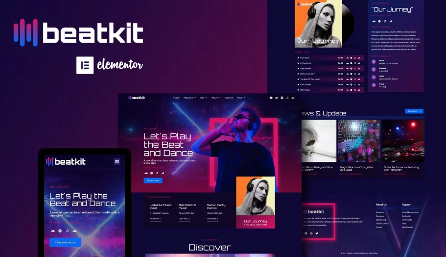 Beat – Music Events Elementor Template Kit