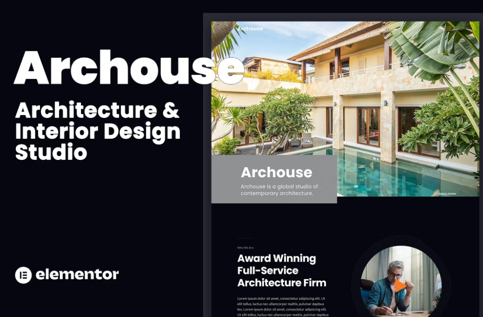 Archouse – Architecture & Interior Design Studio Elementor Template