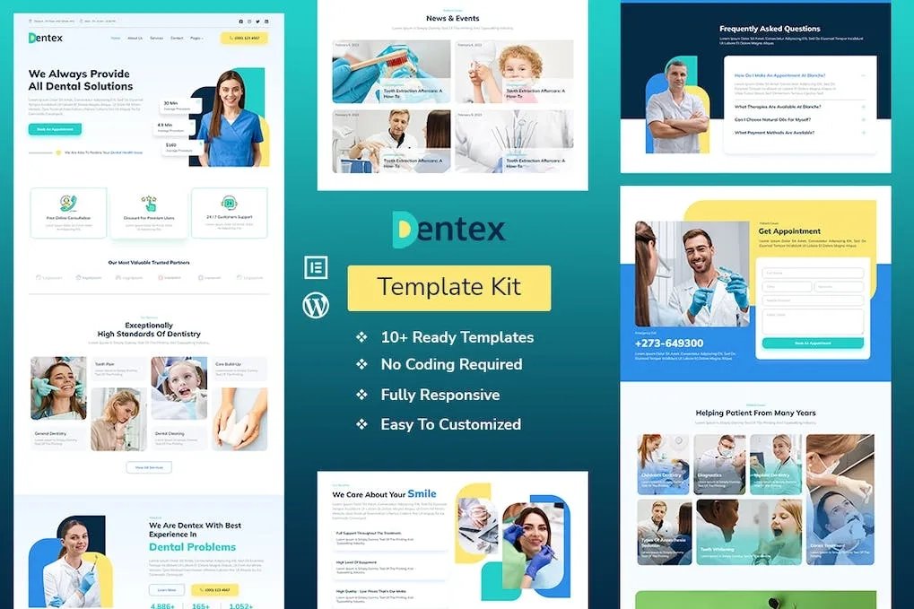 DENTEX – Dentist & Dental Care Elementor Template