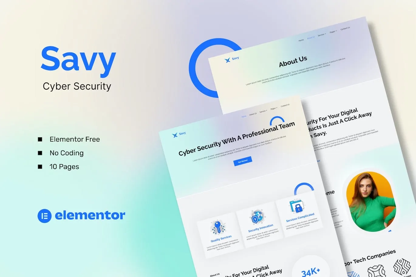 Savy – Cyber Security Elementor Template