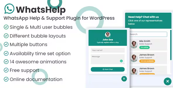 WhatsApp Chat Support Pro Plugin
