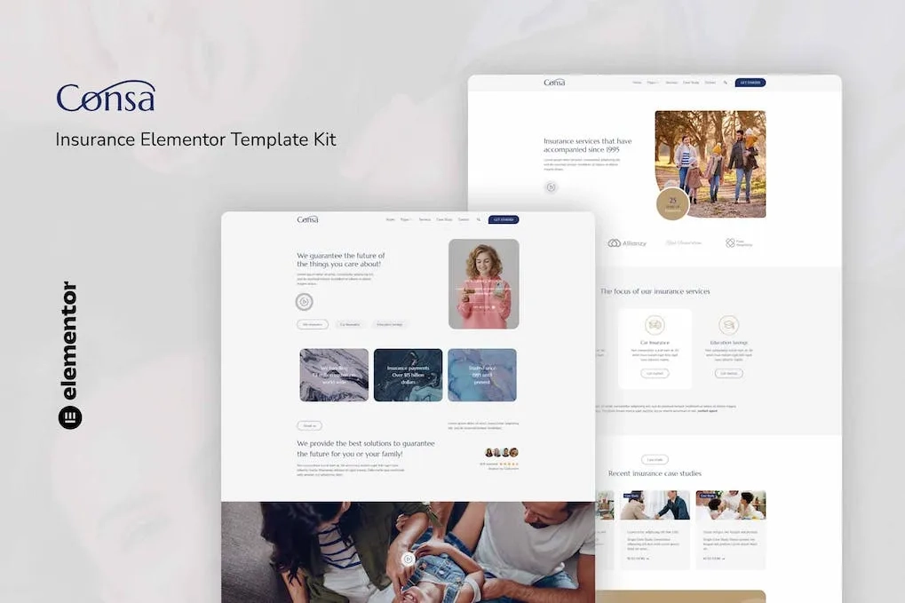 Consa – Insurance Elementor Template