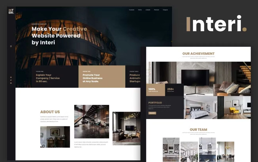 Interi – Creative Elementor Template