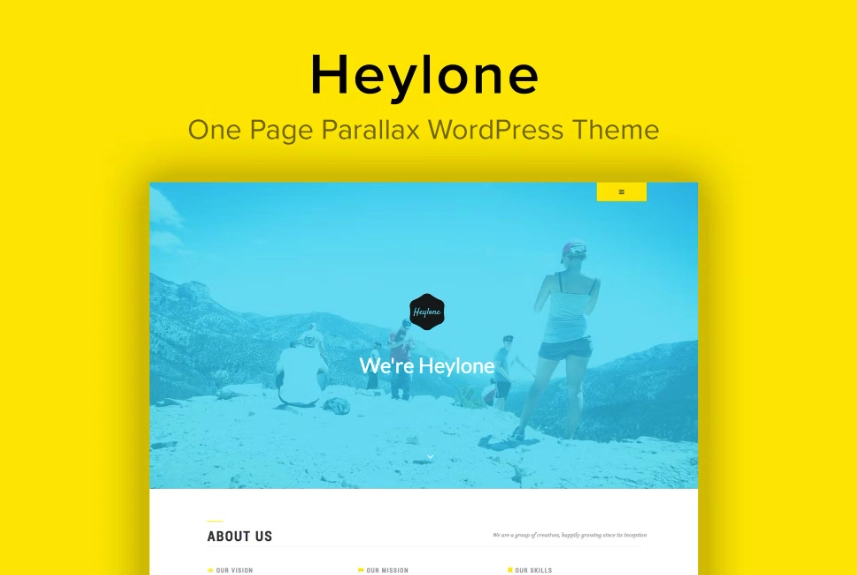 Heylone – One Page Parallax WordPress Theme