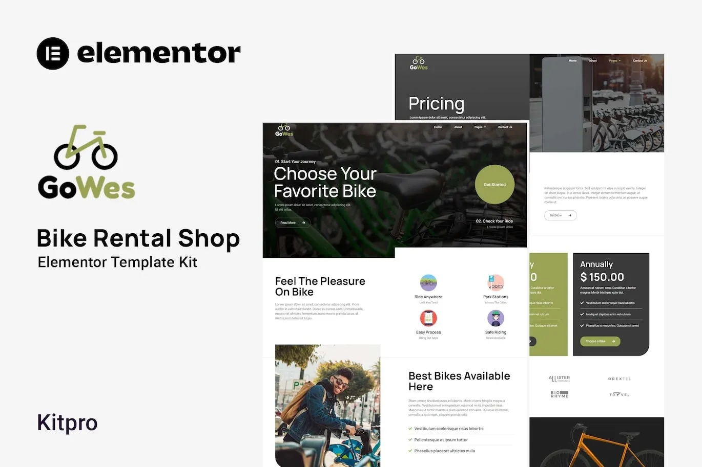 Gowes – Bike Rental Shop Elementor Template