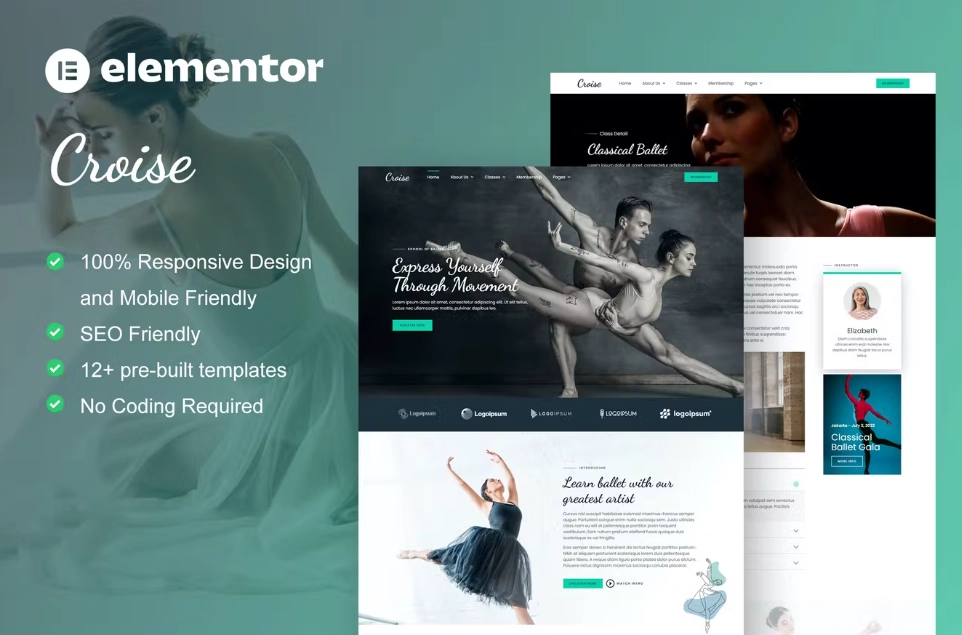 Croise – Ballet & Dance School Elementor Pro Template