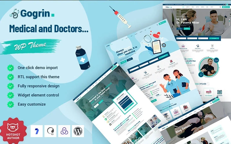 Gogrin – Medical and Doctors WordPress Theme
