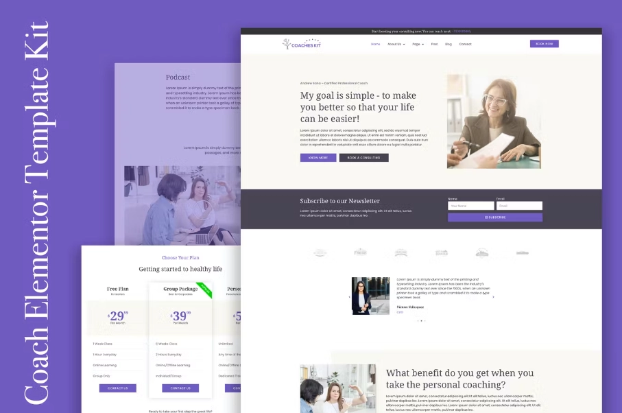 Coachkit – Life Coach Elementor Template