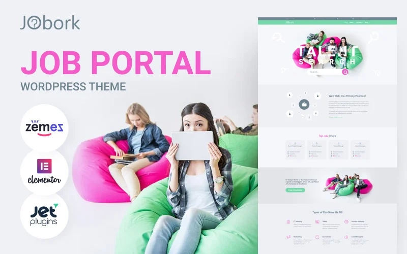 Jobork – Job Portal Template WordPress Theme