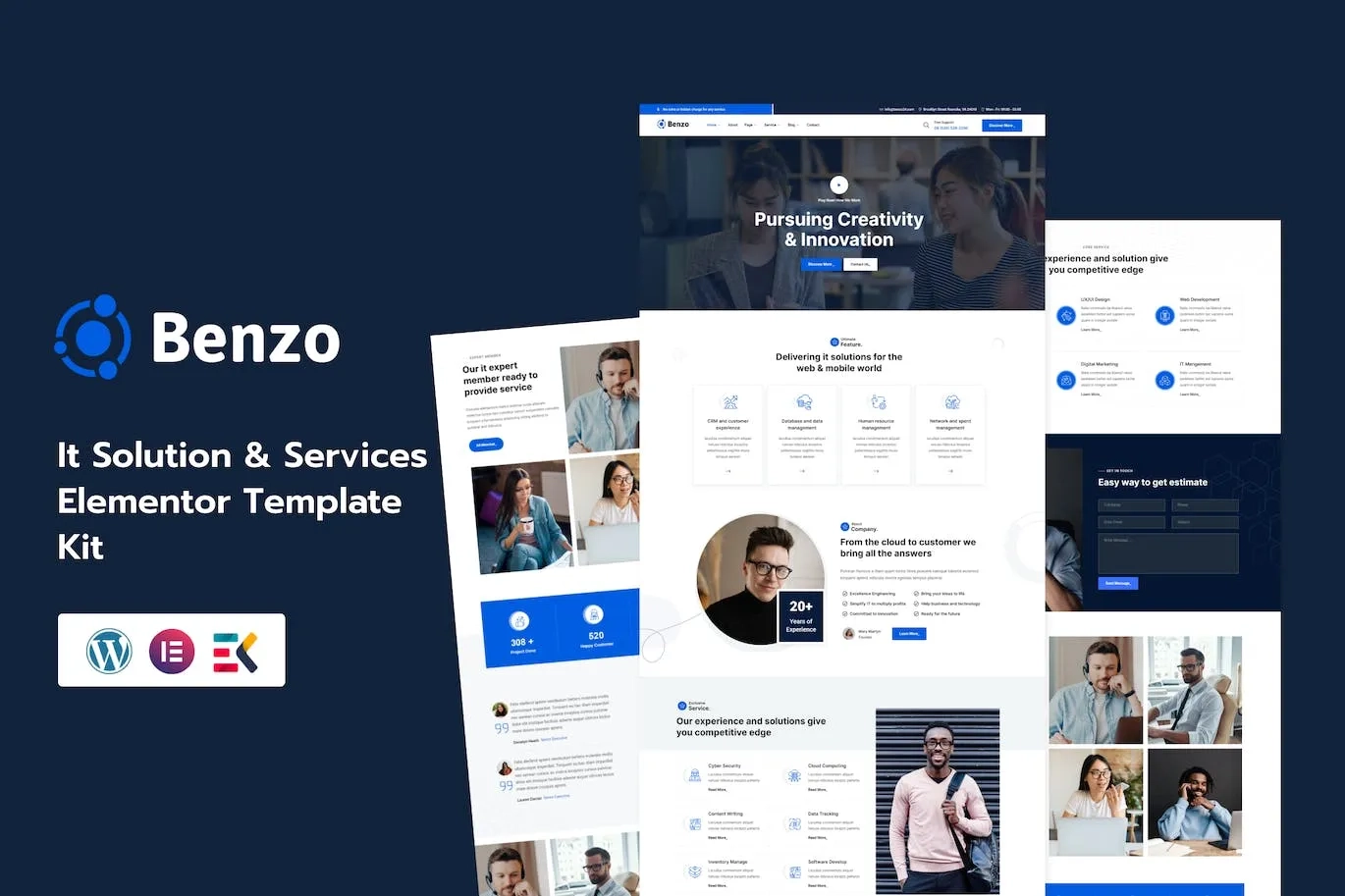 Benzo – It Solution & Services Elementor Template