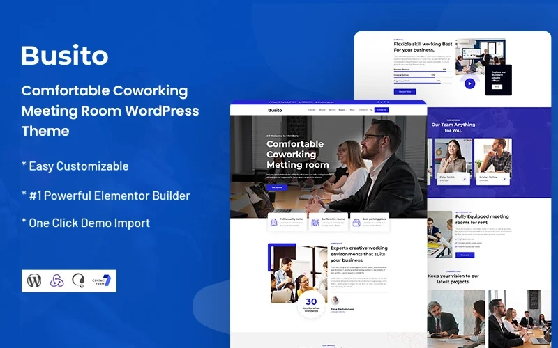 Busito – Comfortable Coworking Meeting Room WordPress Theme