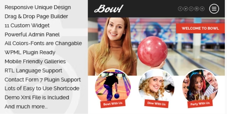 Bowl – Responsive Bowling Center WordPress Theme