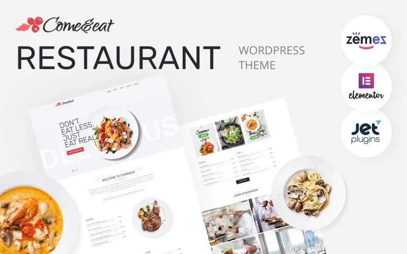 Come&Eat – Restaurant Multipurpose Modern WordPress Elementor Theme WordPress Theme