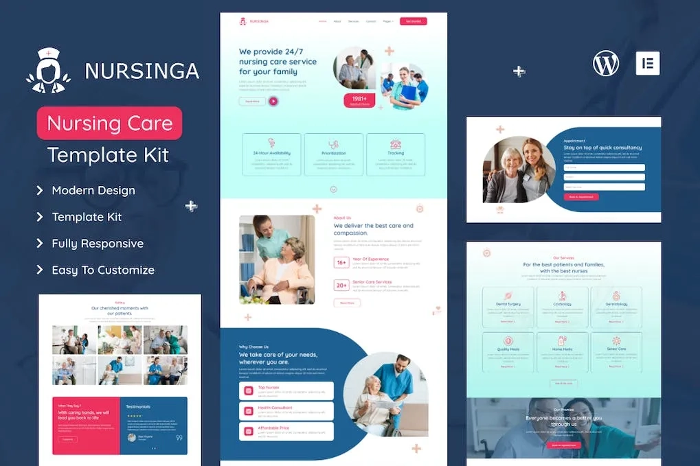 Nursinga – Nursing Home Care & Medical Elementor Template