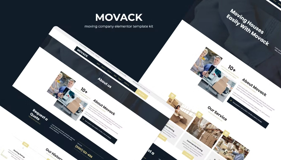 Movack – Moving Company Elementor Template