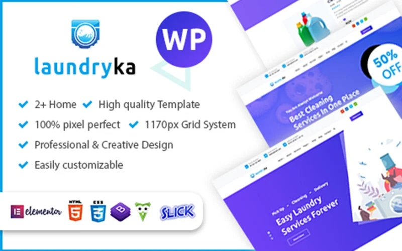 Laundryka – Dry Cleaning Services WordPress Theme