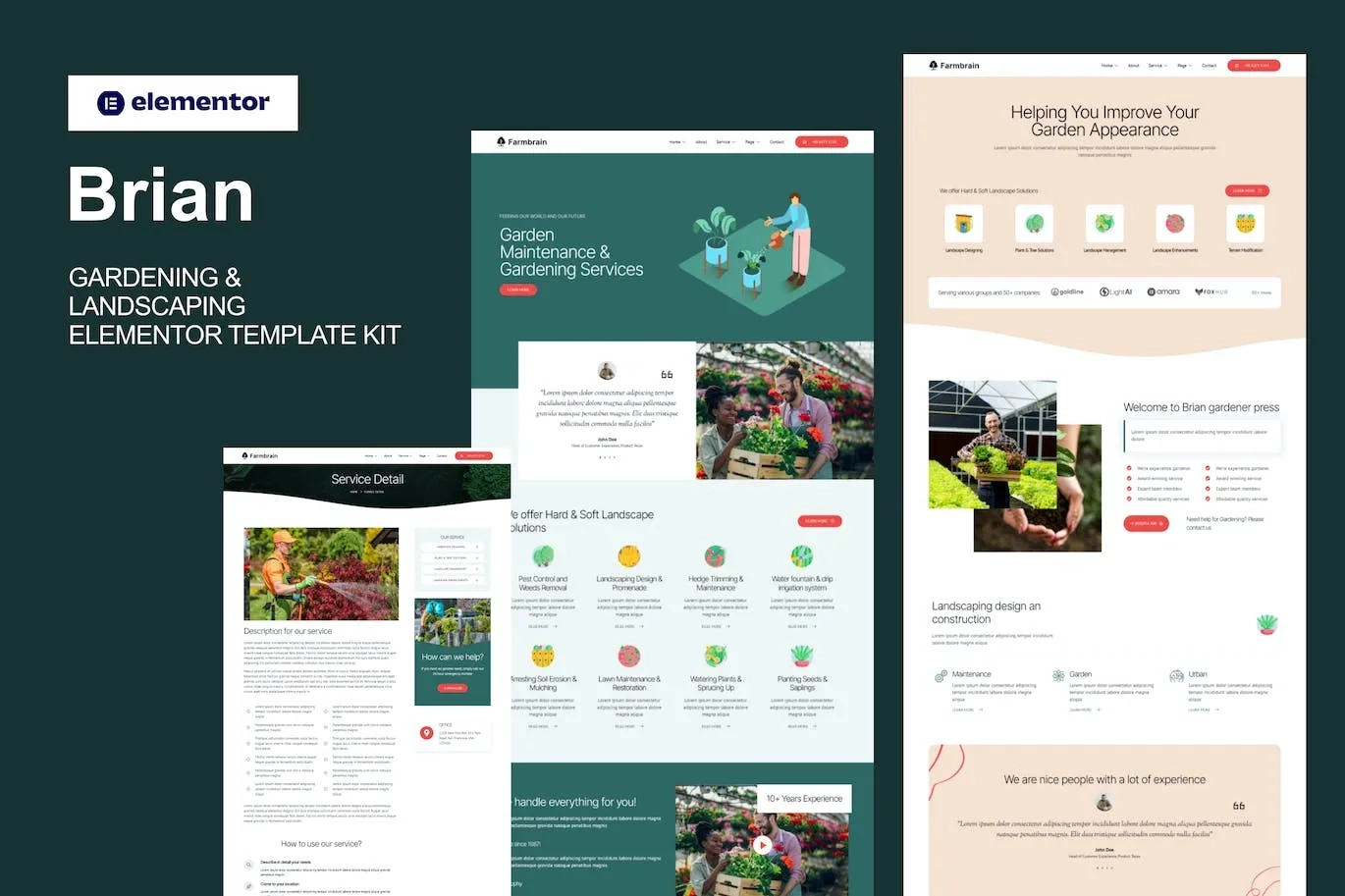 Brian – Gardening & Landscaping Elementor Template