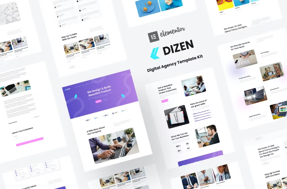 Dizen – Digital Agency Elementor Template