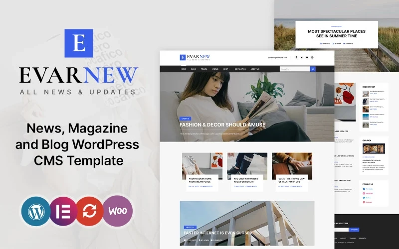 EvarNew – News Magazine WordPress Theme