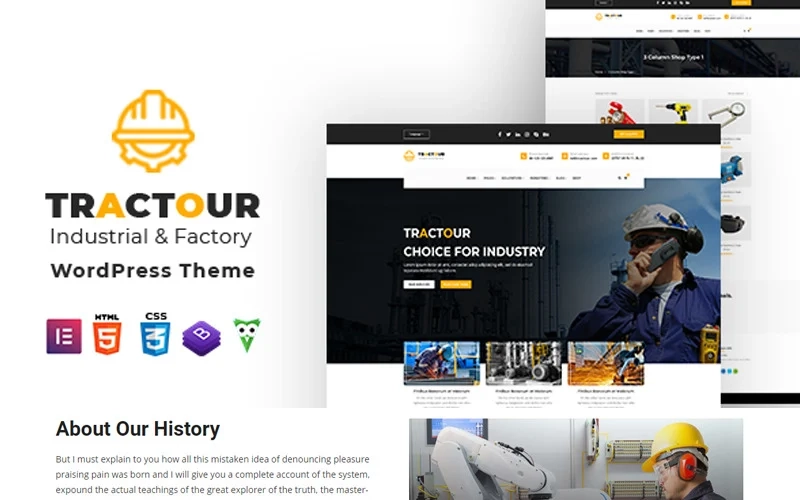 Tractour – Industrial / Manufacturing WordPress Theme