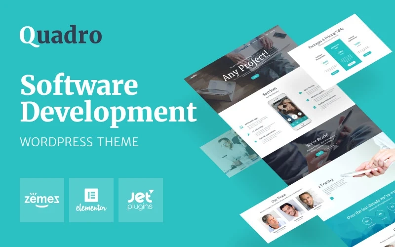 Quadro – Software Company WordPress Theme