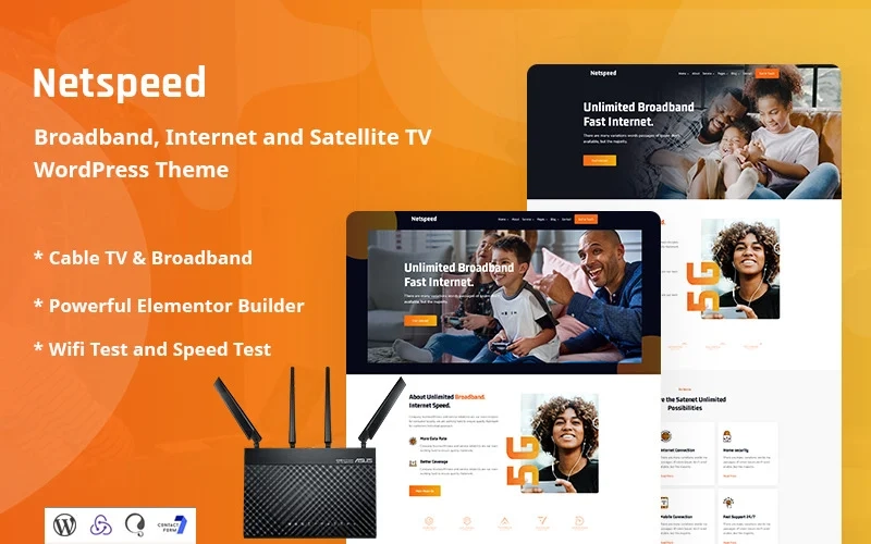 Netspeed – Broadband, Internet and Satellite Responsive WordPress Theme