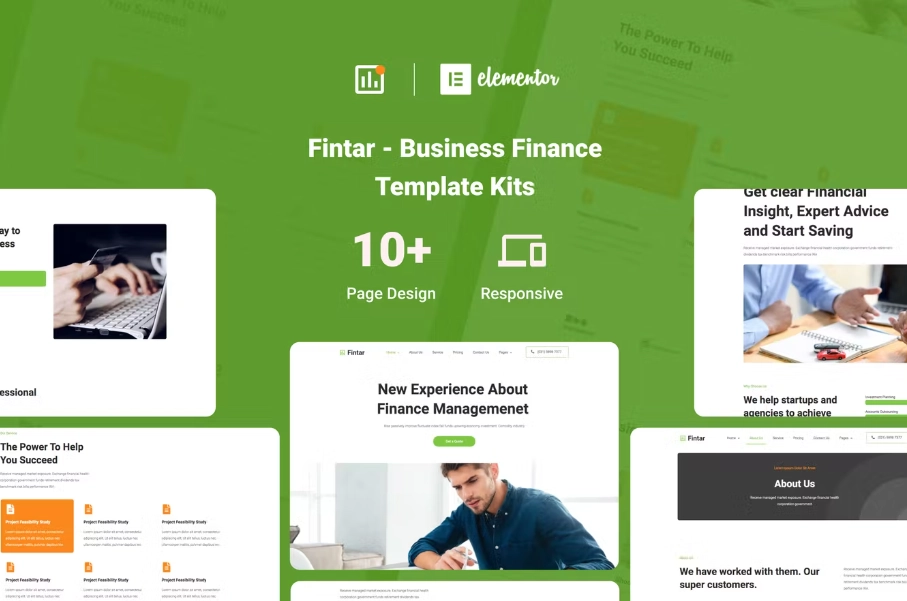 Fintar – Finance Management Elementor Template