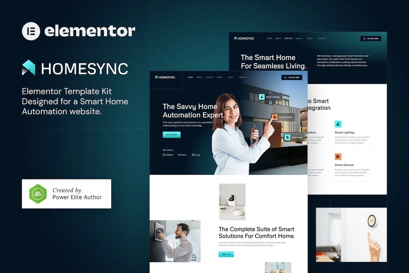 Homesync – Smart Home Automation Elementor Template