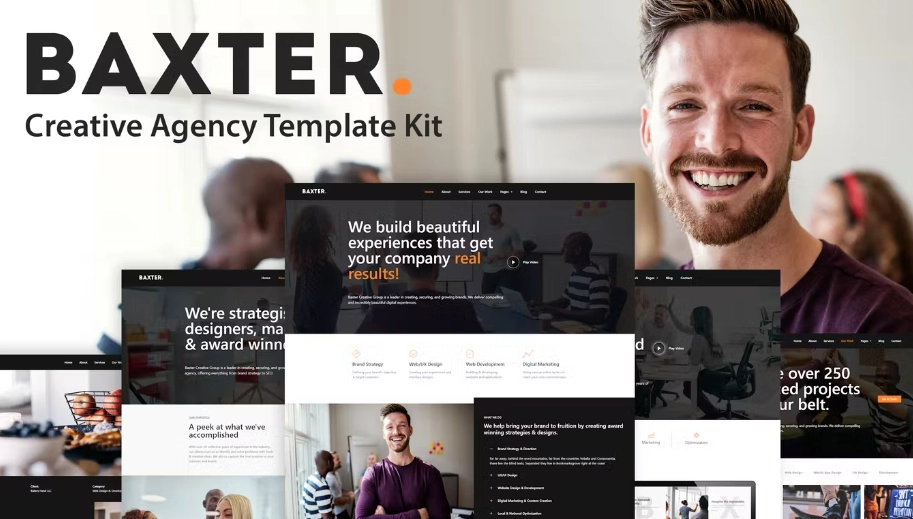 Baxter – Creative Agency Elementor Template