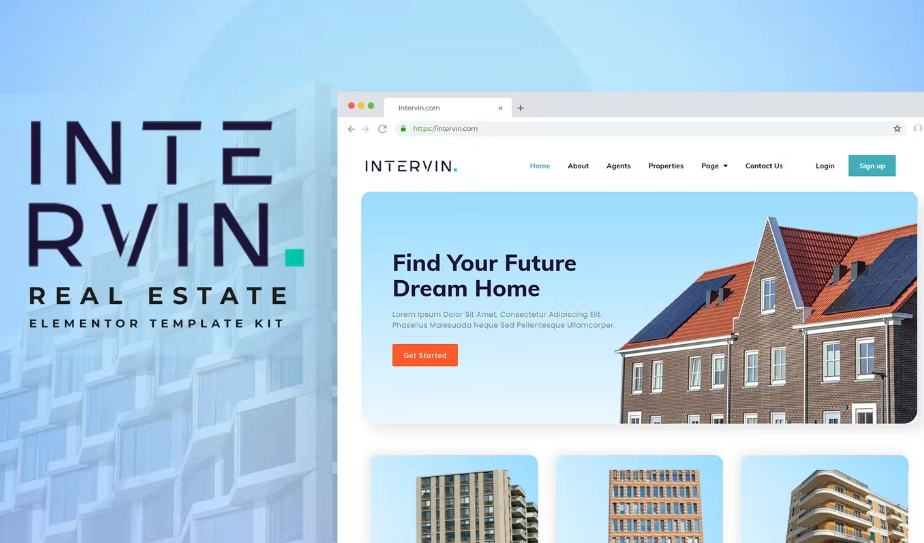 Intervin – Real Estate Elementor Template