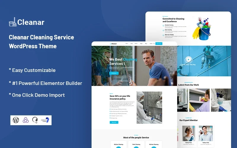 Cleanar – Cleaning Service WordPress Theme