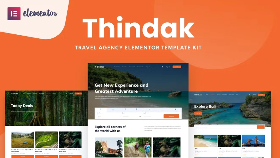 Thindak – Travel Agency Elementor Template