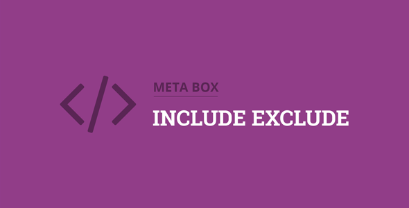 Meta Box Include Exclude Extension