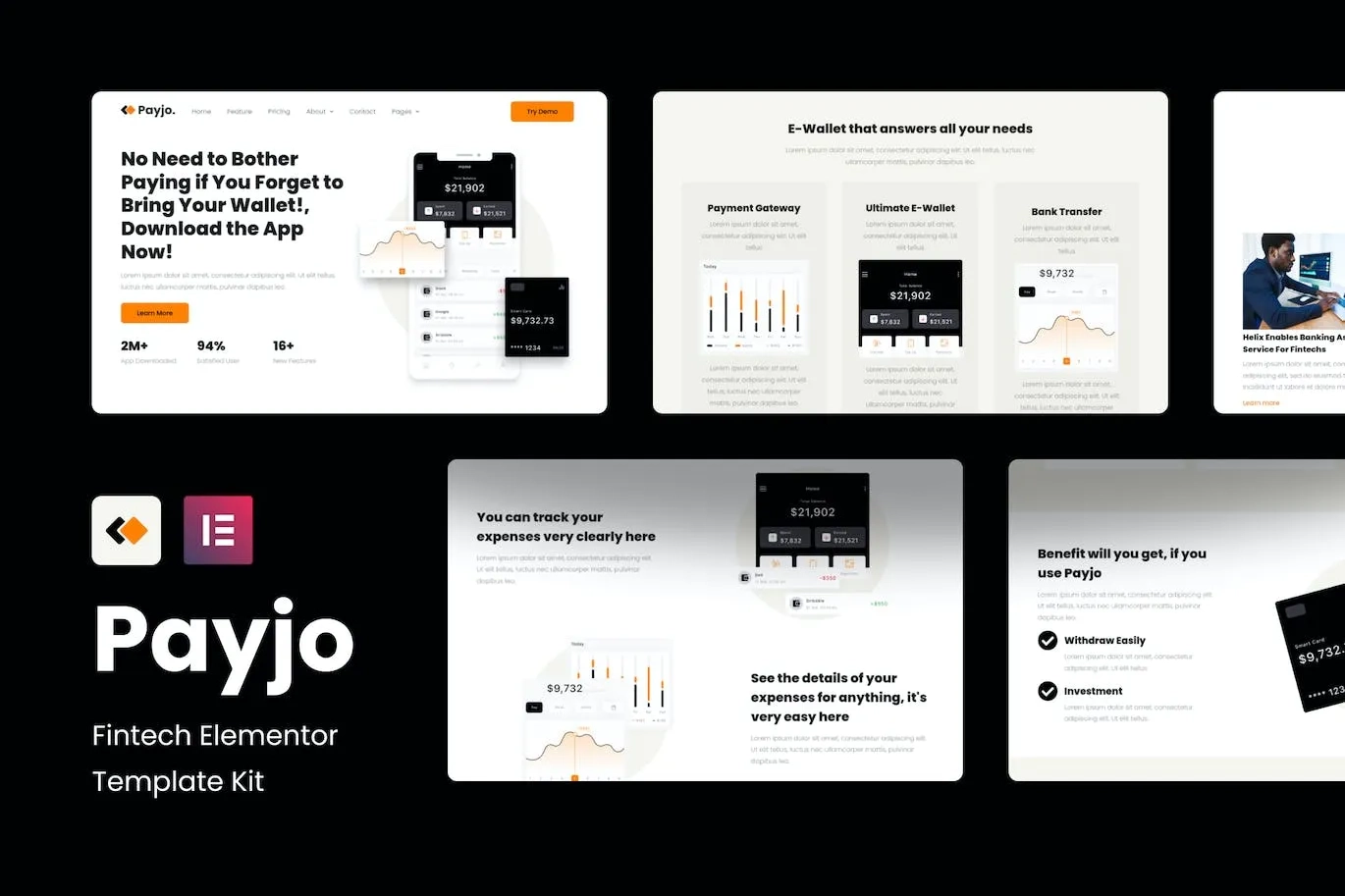 Payjo – Fintech Elementor Template